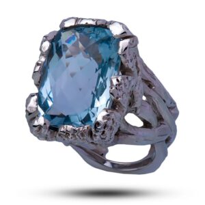 Кольцо серебряное «Богема», камень топаз, размер 18,5