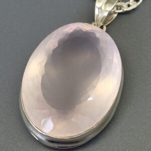 Кулон НГ-13333, камень розовый кварц