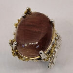 Кольцо из камней кварц, волосатик, размер 18, Арт. НГ-6878