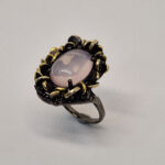 Кольцо из камня розовый кварц, размер 18, Арт. НГ-6807