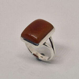 Кольцо из камня сердолик, размер 17,5, Арт. НГ-5792