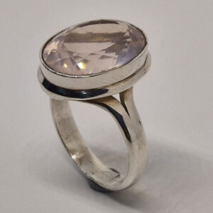 Кольцо с розовым кварцем, размер 18,5, НГ-8791