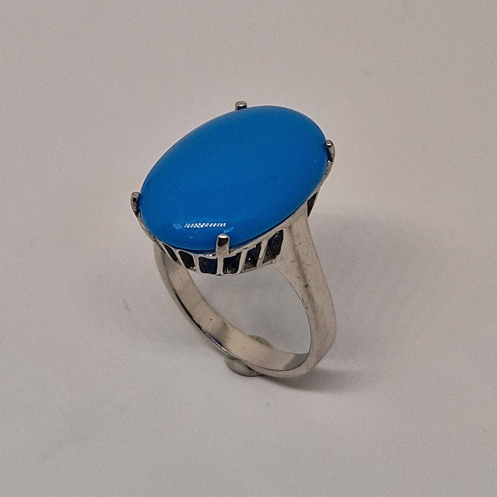Кольцо из камня бирюза, размер 18, Арт. НГ-9031