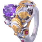 серебряное кольцо с аметистом
