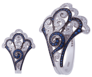 серебряное кольцо Denisov Gems Вологодское кружево