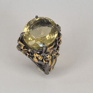 Кольцо из камня кварц, серебро, размер 18, Арт. 01010308